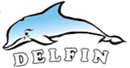 logo pływalni delfin